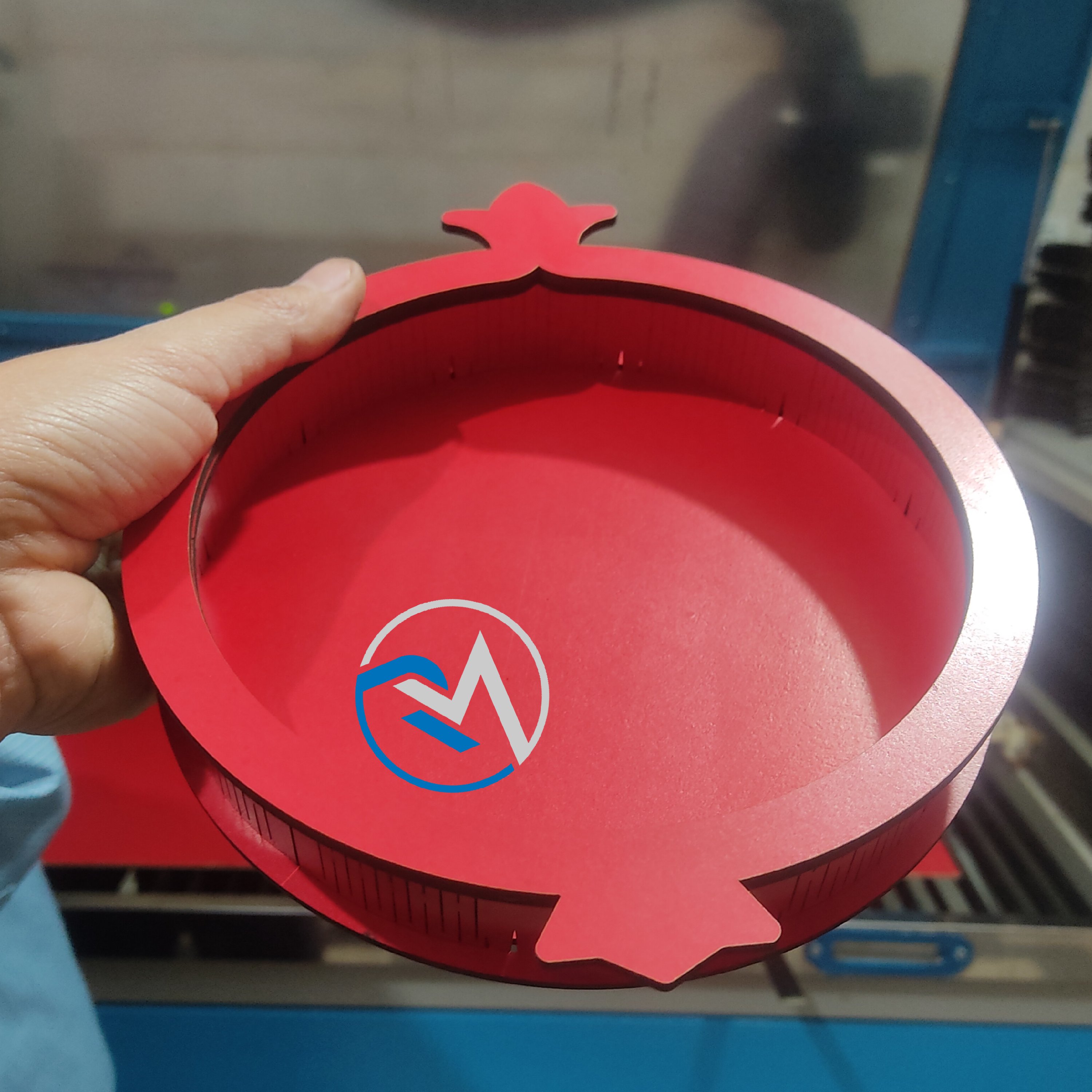 باکس طرح انار سایز18 رنگ قرمز  مناسب دکوری یا سرو تنقلات