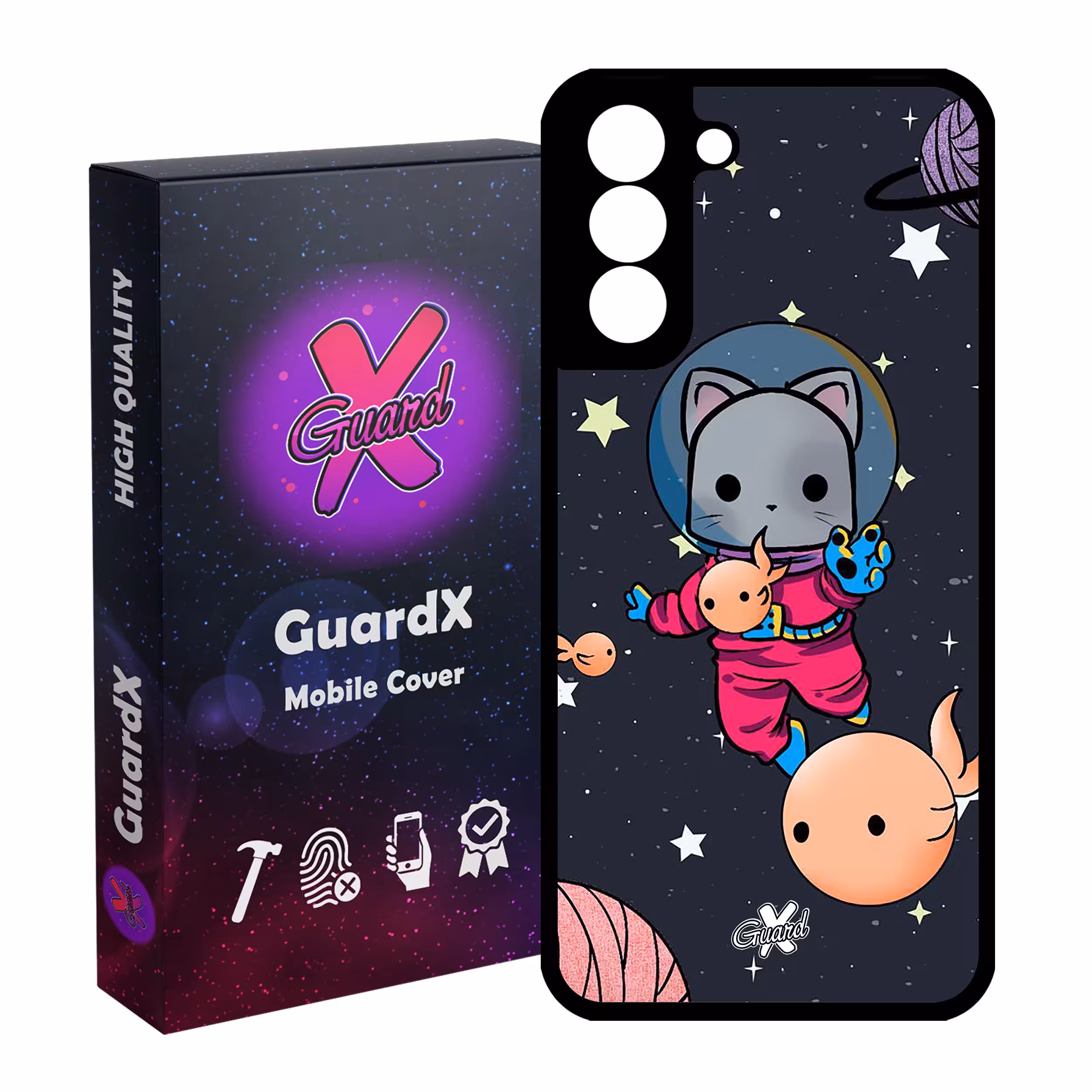 کاور گارد ایکس طرح Cat مدل Glass10044 مناسب برای گوشی موبایل سامسونگ Galaxy S21 FE