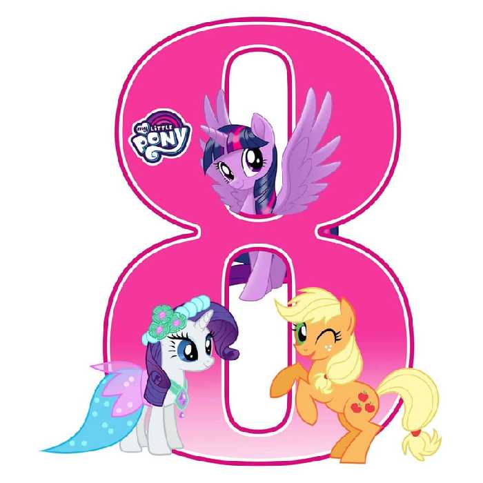 استند رومیزی تولد مدل عدد 8 طرح پونی