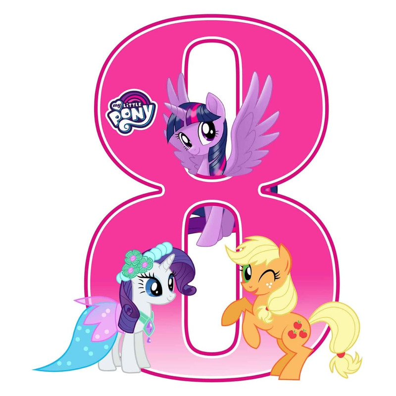 استند رومیزی تولد مدل عدد 8 طرح پونی