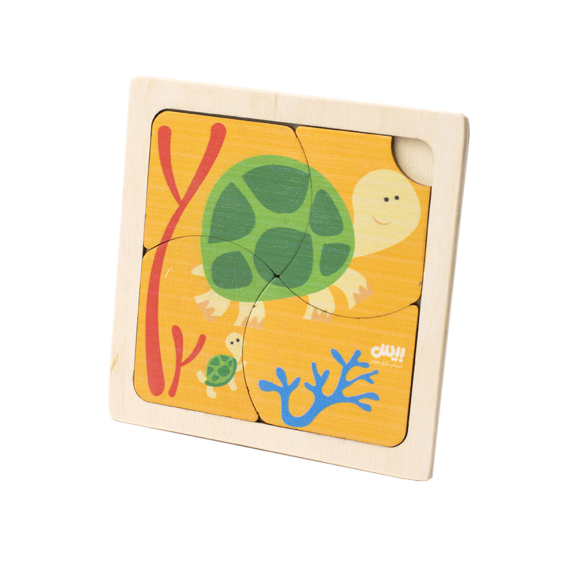 پازل 4 تکه بیس مدل لاک پشت