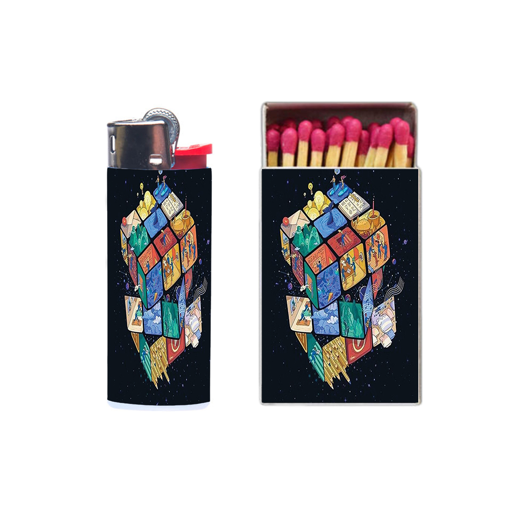 فندک مدل روبیک کد 449 به همراه کبریت