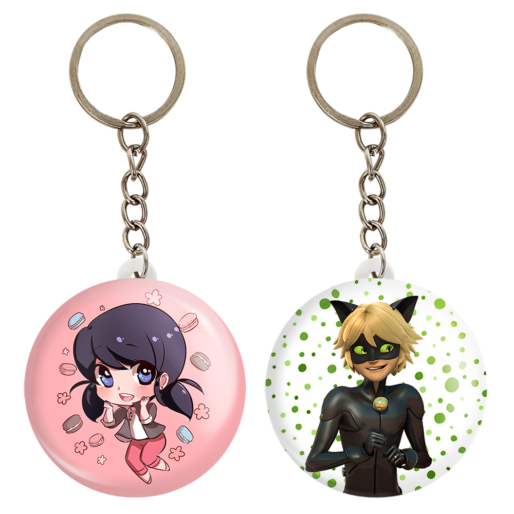 جاکلیدی خندالو مدل دختر کفشدوزکی و پسر گربه ای کد 34653466 مجموعه 2 عددی