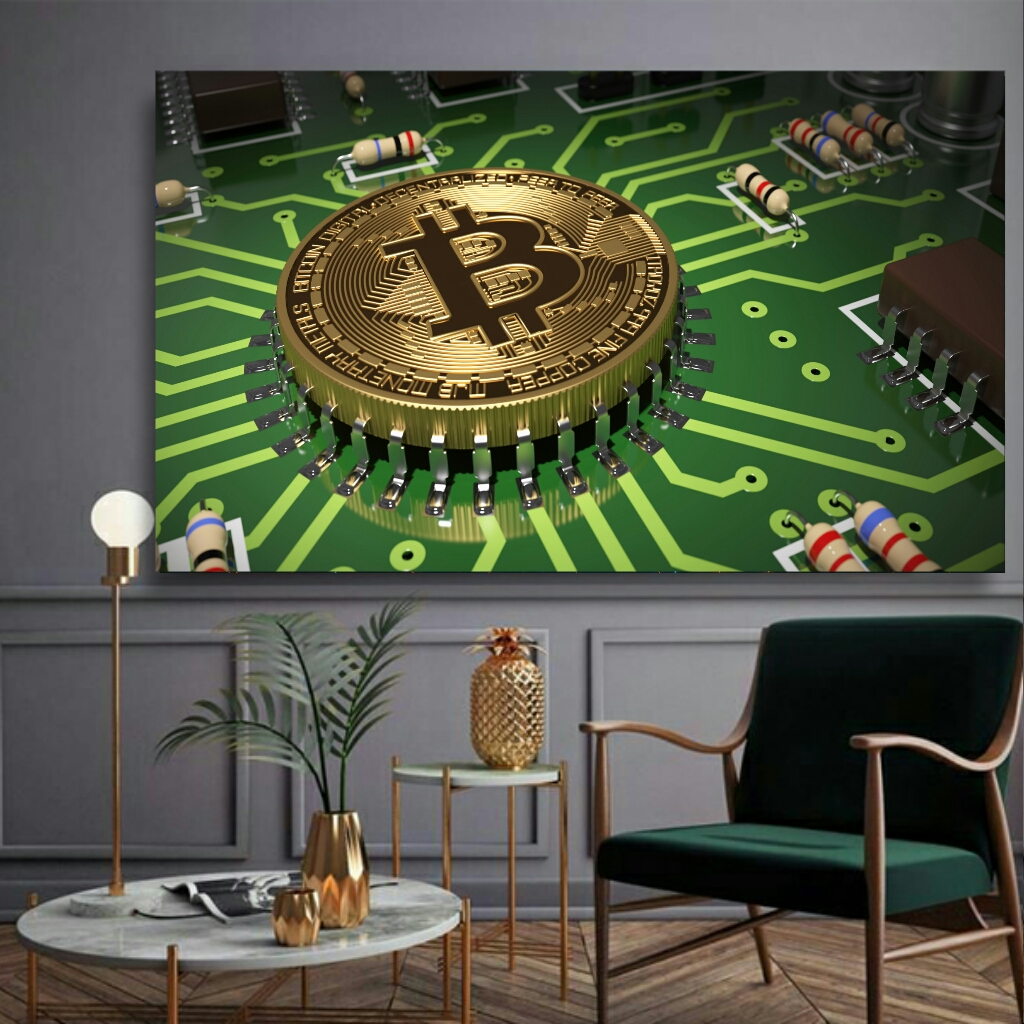 تابلو بوم طرح بیت کوین مدل SDB910