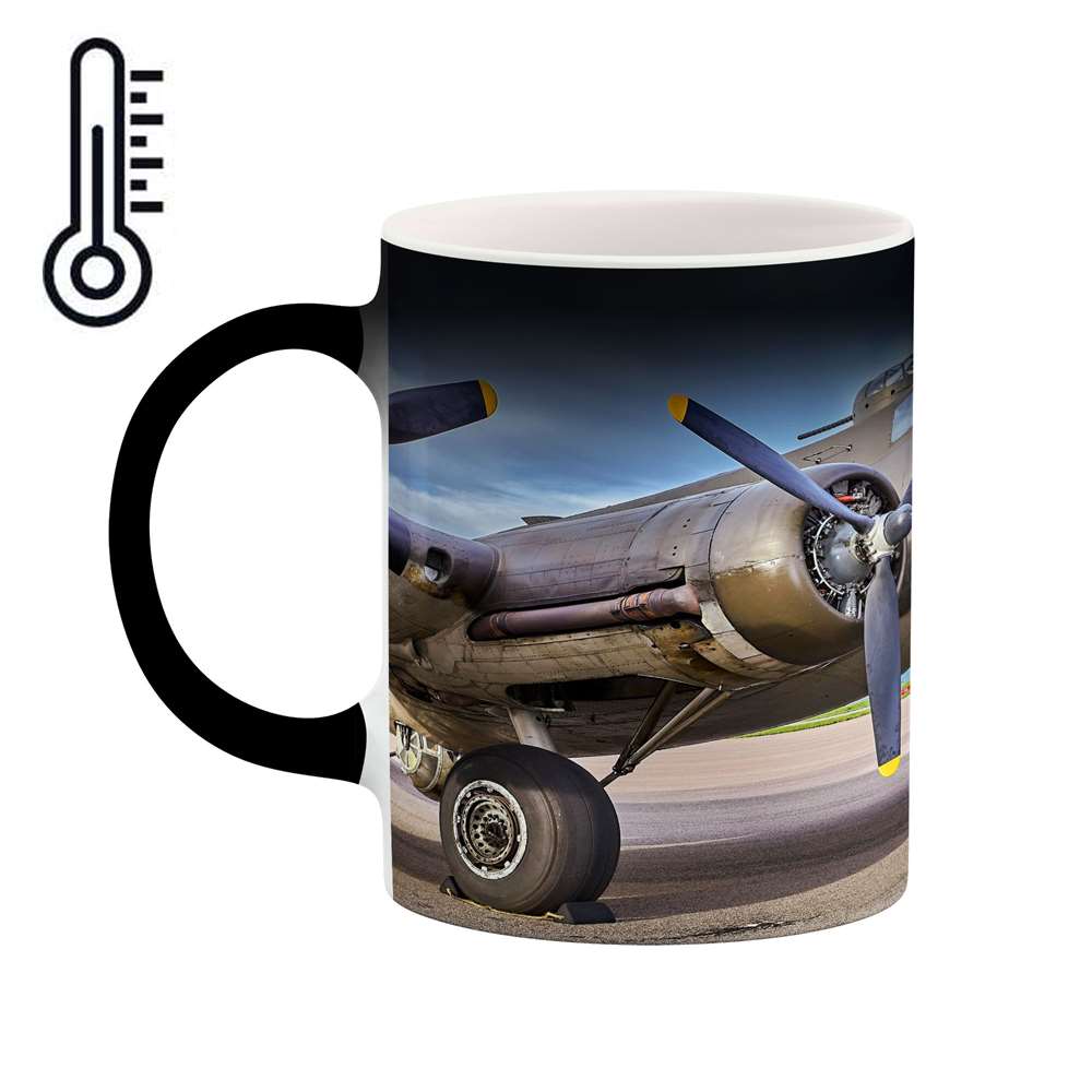 ماگ حرارتی کاکتی طرح هواپیما مدل mgh17250