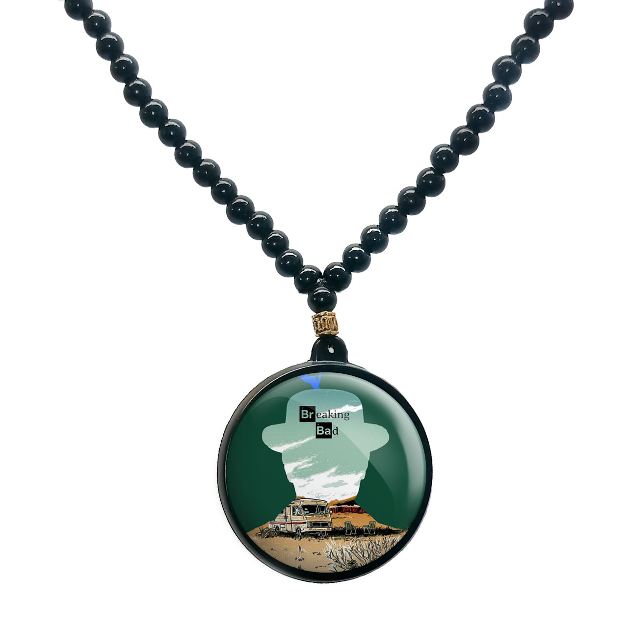 گردنبند پرمانه طرح بریکینگ بد کد pmd.8155 مدل دو طرفه