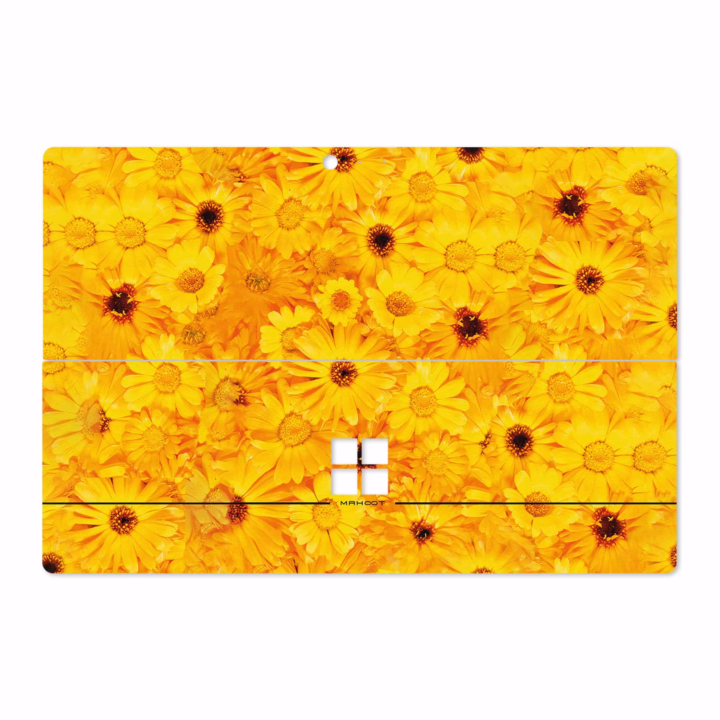 برچسب پوششی ماهوت مدل Yellow-Flower مناسب برای تبلت مایکروسافت Surface Pro 4 2015