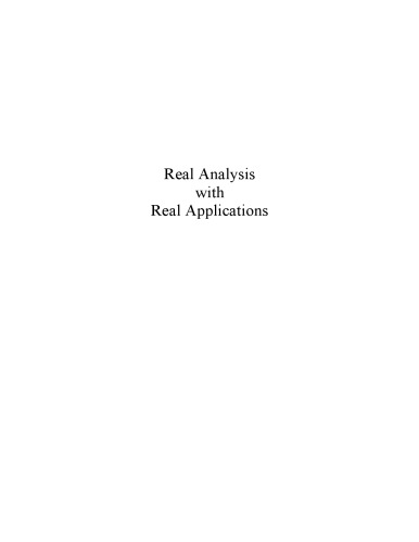 خرید و دانلود نسخه کامل کتاب Real Analysis with Real Applications