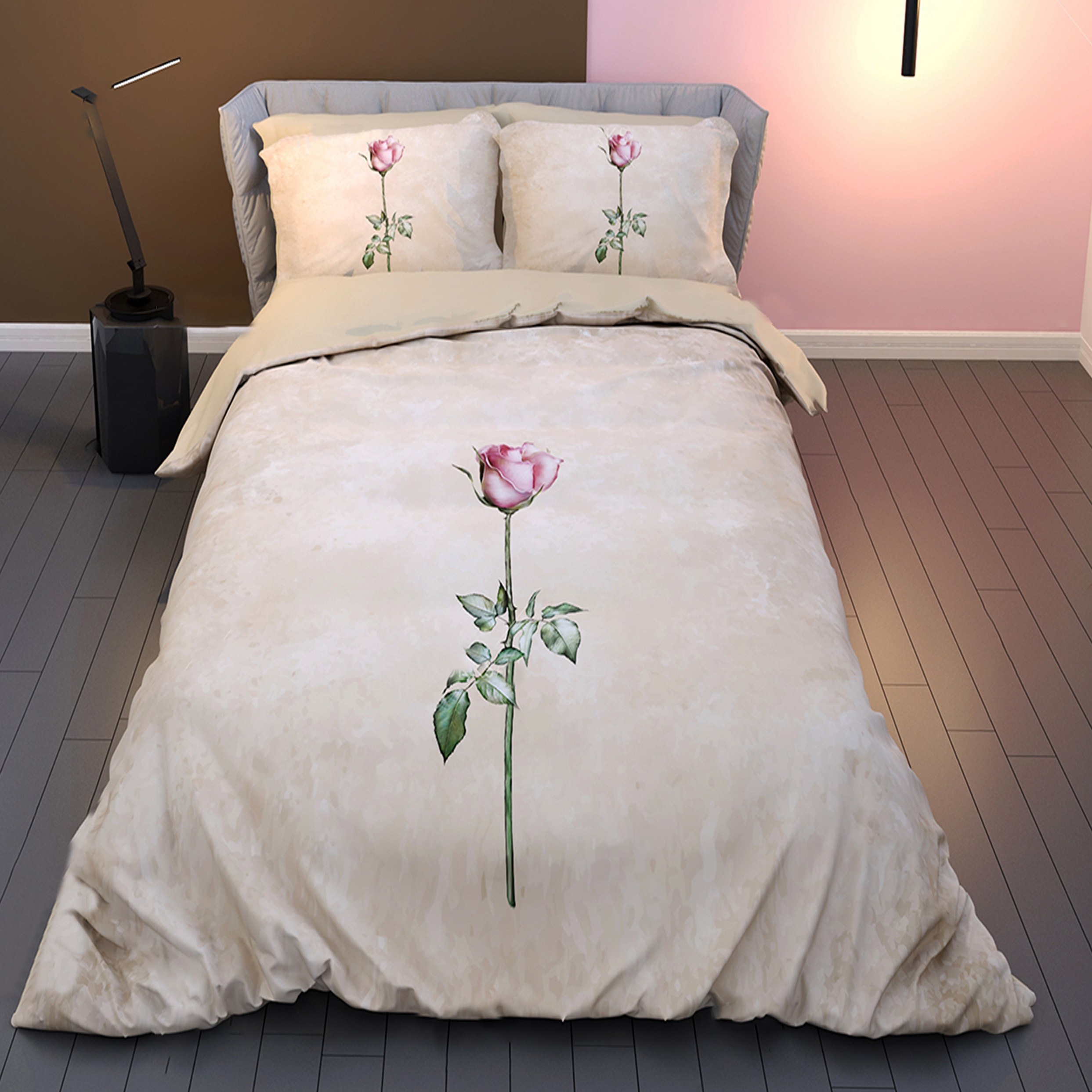 سرویس خواب ترکسان کد 358 دونفره 6 تکه  پارچه تنسل گیاهی 