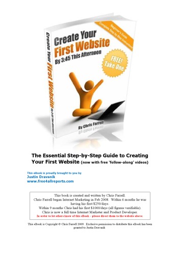 خرید و دانلود نسخه کامل کتاب Create your own very first website by 3:45 this afternoon