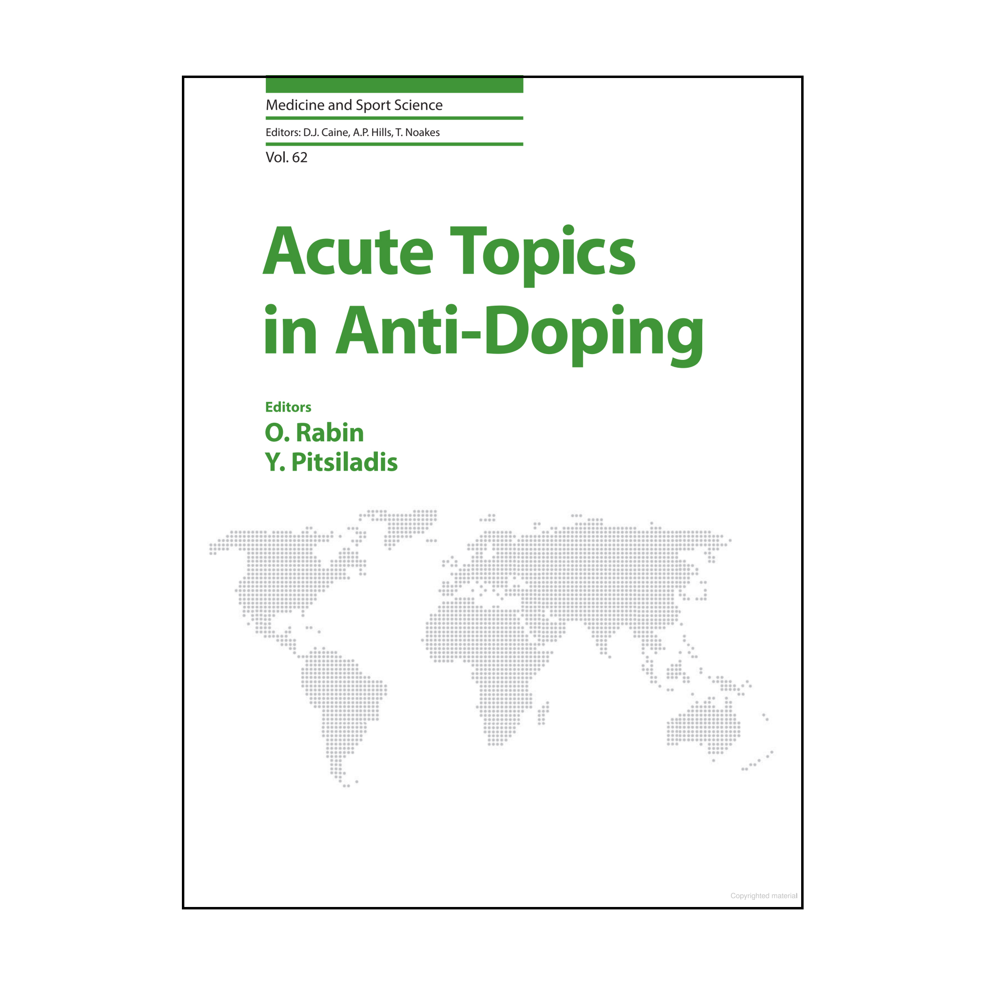 کتاب Acute Topics in Anti-Doping اثر DJ Caine انتشارات Karger
