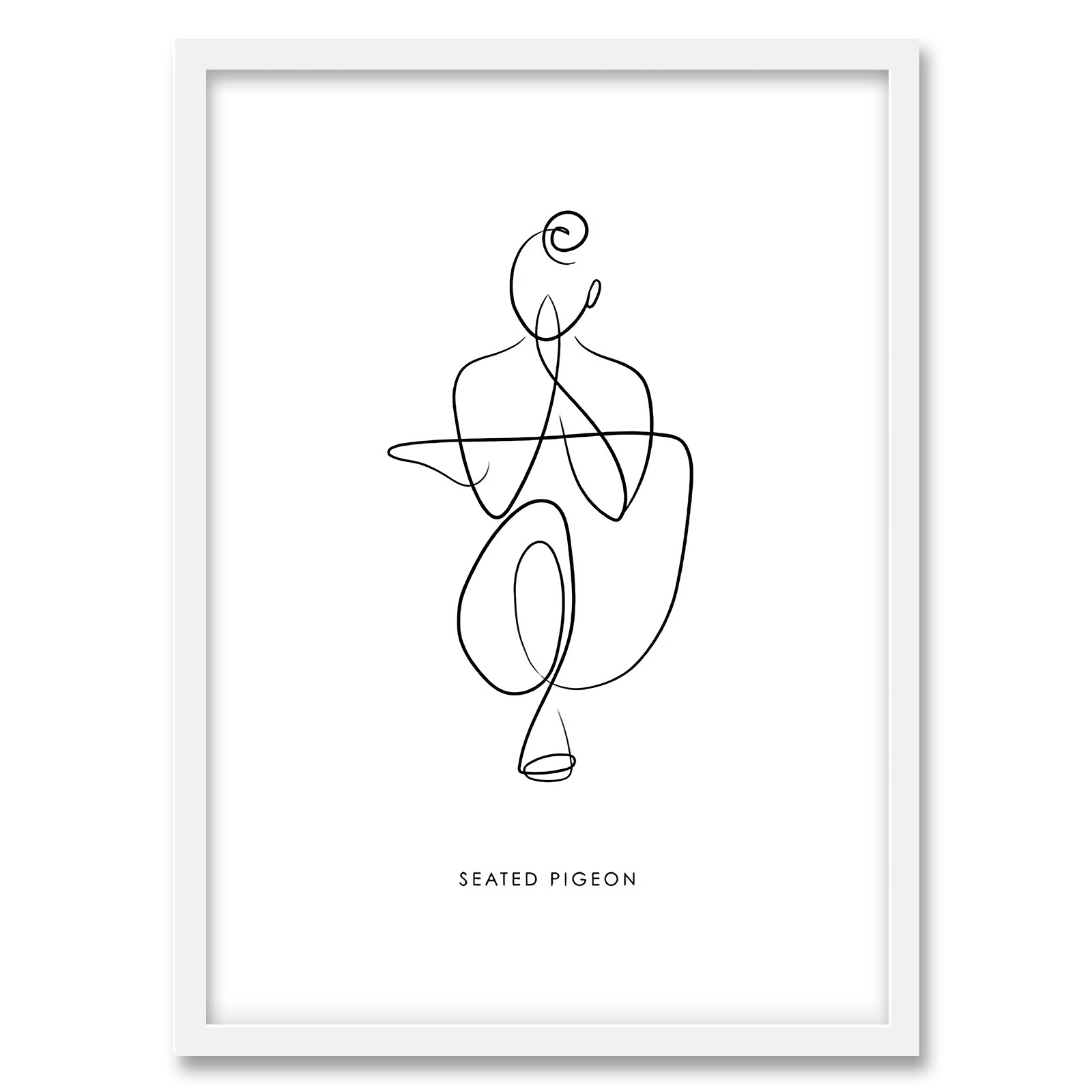 تابلو دکوراتیو فورنیمو مدل لاین‌آرت مینیمال فیگور یوگا کد 05208W