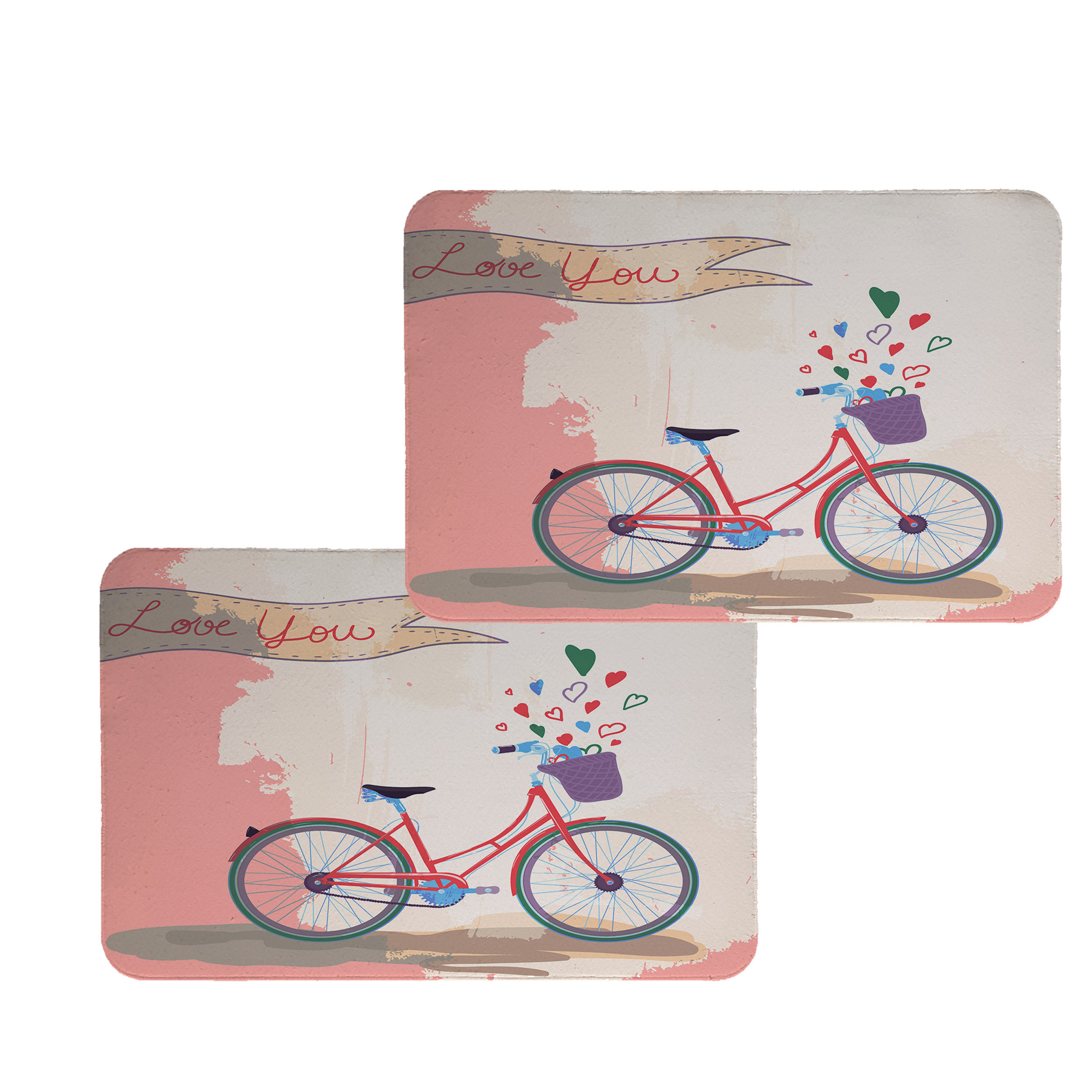 زیربشقابی طرح دوچرخه کد 8448 مجموعه 2 عددی