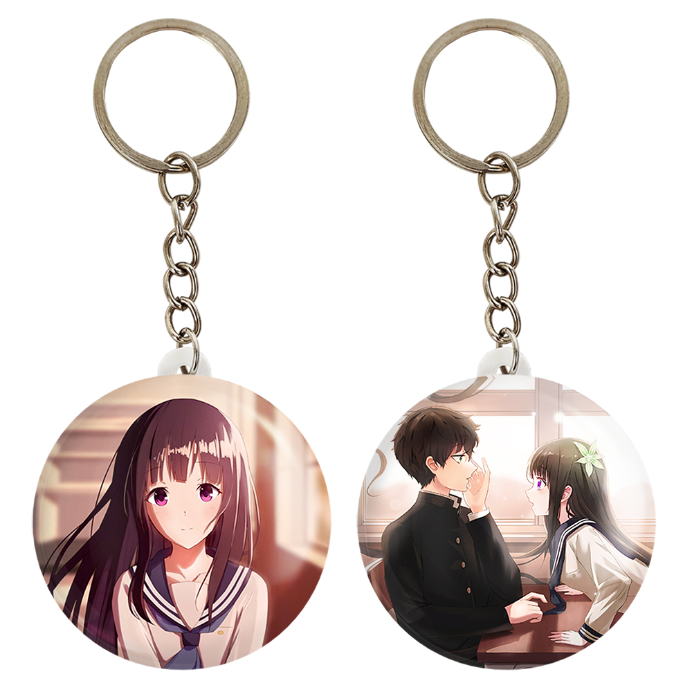 جاکلیدی خندالو مدل چیتاندا و اورکی انیمه هیوکا Hyouka کد 1709717101 مجموعه 2 عددی