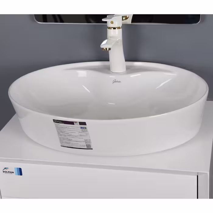 ست کابینت و روشویی دلفین مدل 6040-W به همراه آینه 