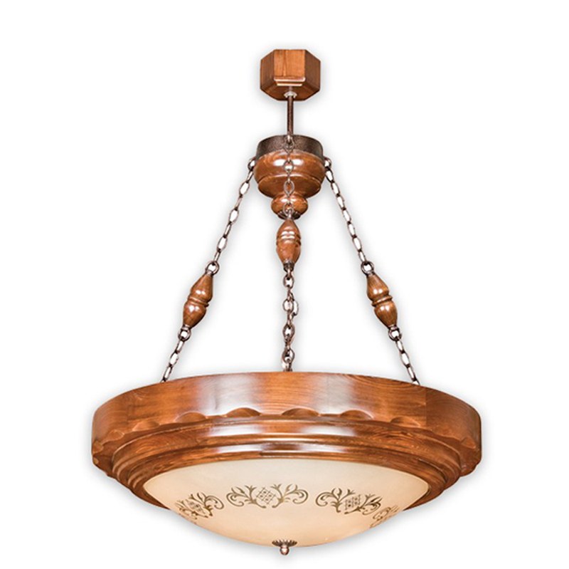 چراغ آویز چوبی مدل نگار بزرگ تک کار  جنس بدنه چوب روس