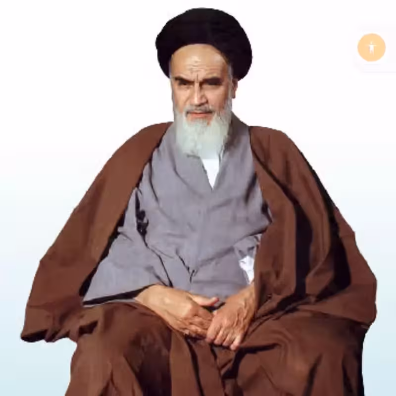 استند نشسته روی صندلی امام خمینی(ره)