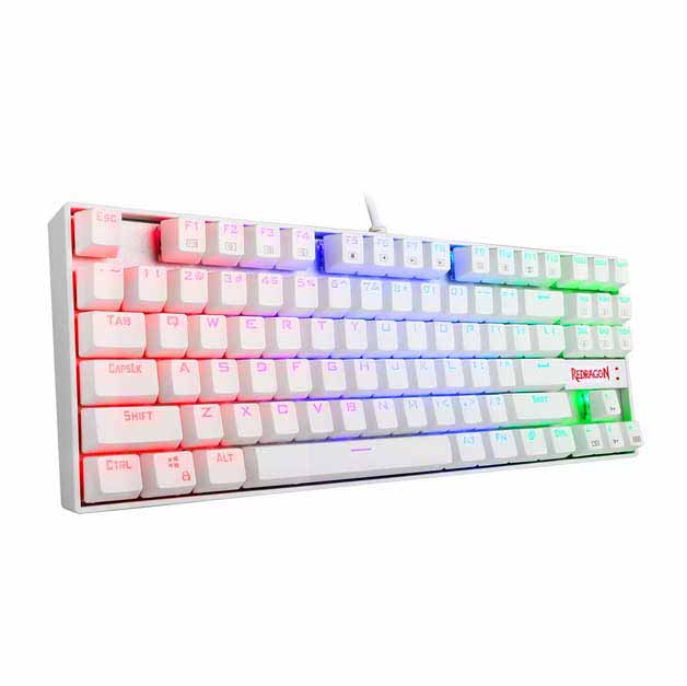 خرید کیبورد Redragon K552 Kumara RGB White Blue SW با بهترین قیمت
