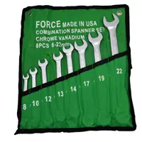 آچار یکسر تخت و یکسر رینگی فورس مدل YP-AMERICAN-08 مجموعه 8 عددی