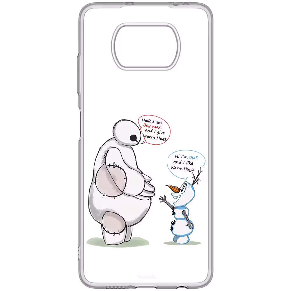 کاور طرح Olaf &amp; Baymax مناسب برای گوشی موبایل شیائومی Poco X3 