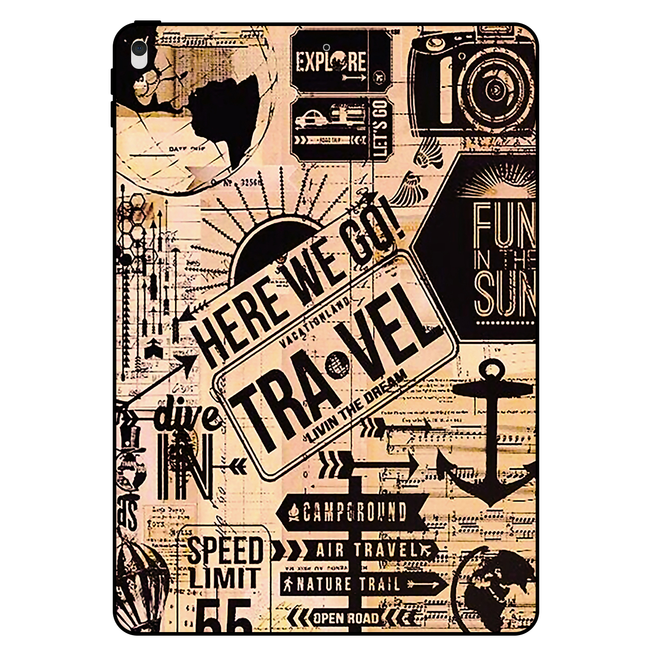 کاور مگافون طرح مسافرت مدل 8098 مناسب برای تبلت اپل ipad Air 3 2019 