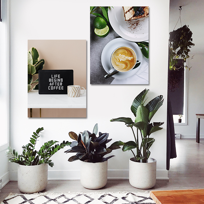 تابلو شاسی مدل دکوراتیو قهوه مجموعه دو عددی