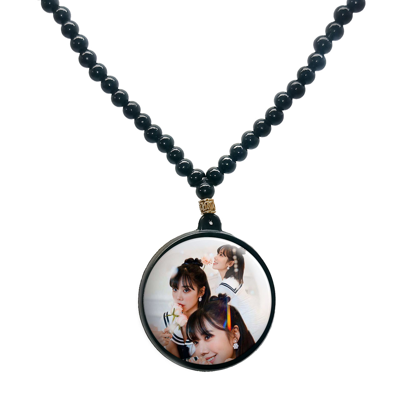 گردنبند پرمانه طرح Apinkگروه موسیقی کد pmd.11934 مدل دو طرفه