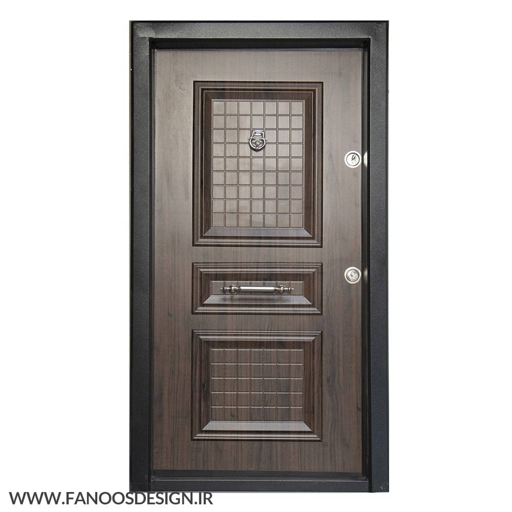 درب ضد سرقت روکش پی وی سی سه قاب –  کد 10101