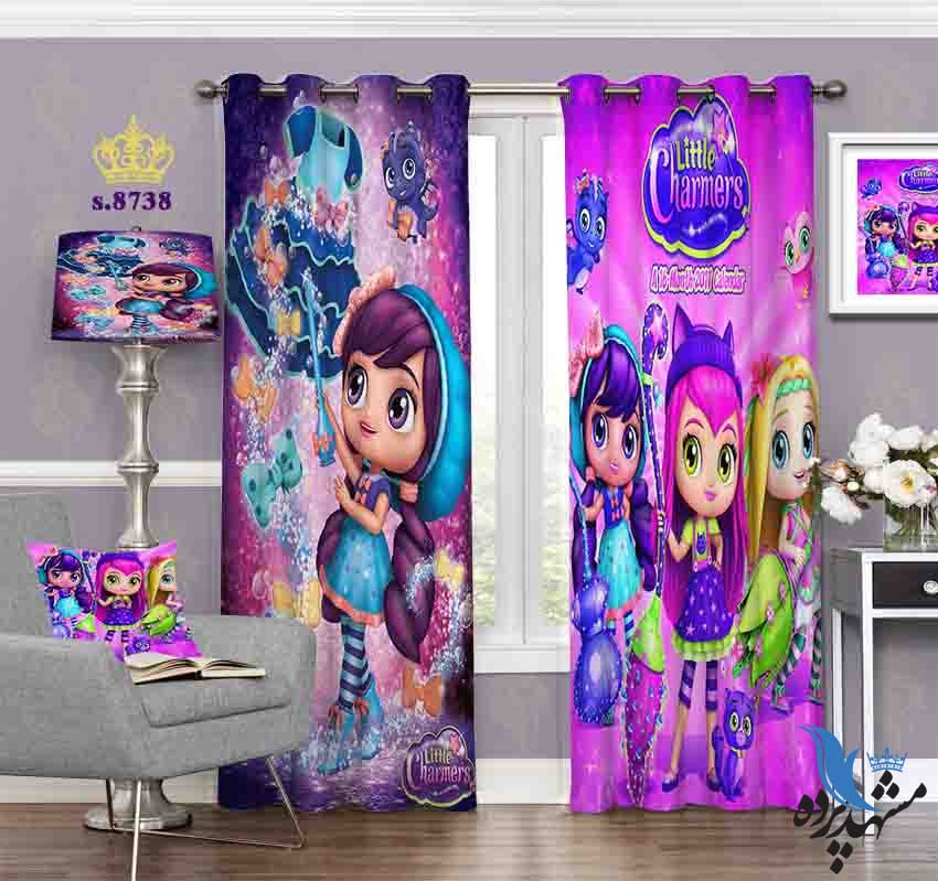 پرده پانچ کودک طرح دختران جادوگر کد S8738