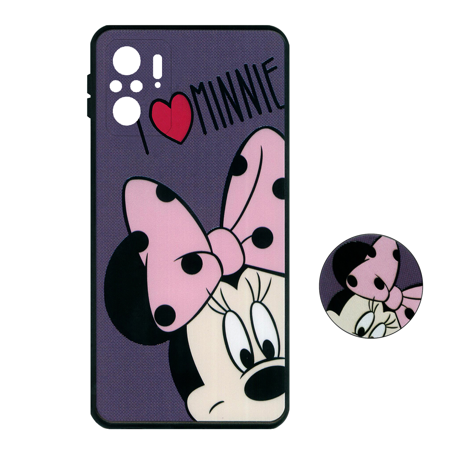 کاور طرح Minni Mouse کد 2333 مناسب برای گوشی موبایل شیائومی Redmi Note 10 / note10s به همراه پایه نگهدارنده