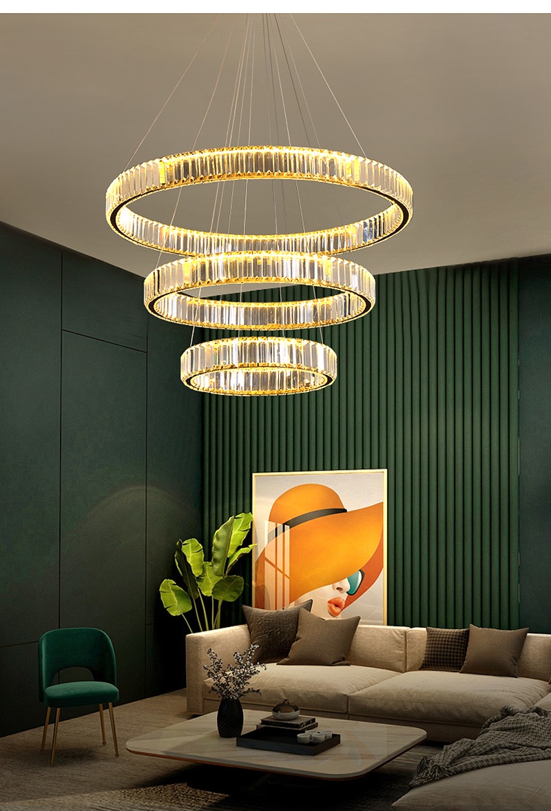 لوستر فلوریان سه طبقه کریستال