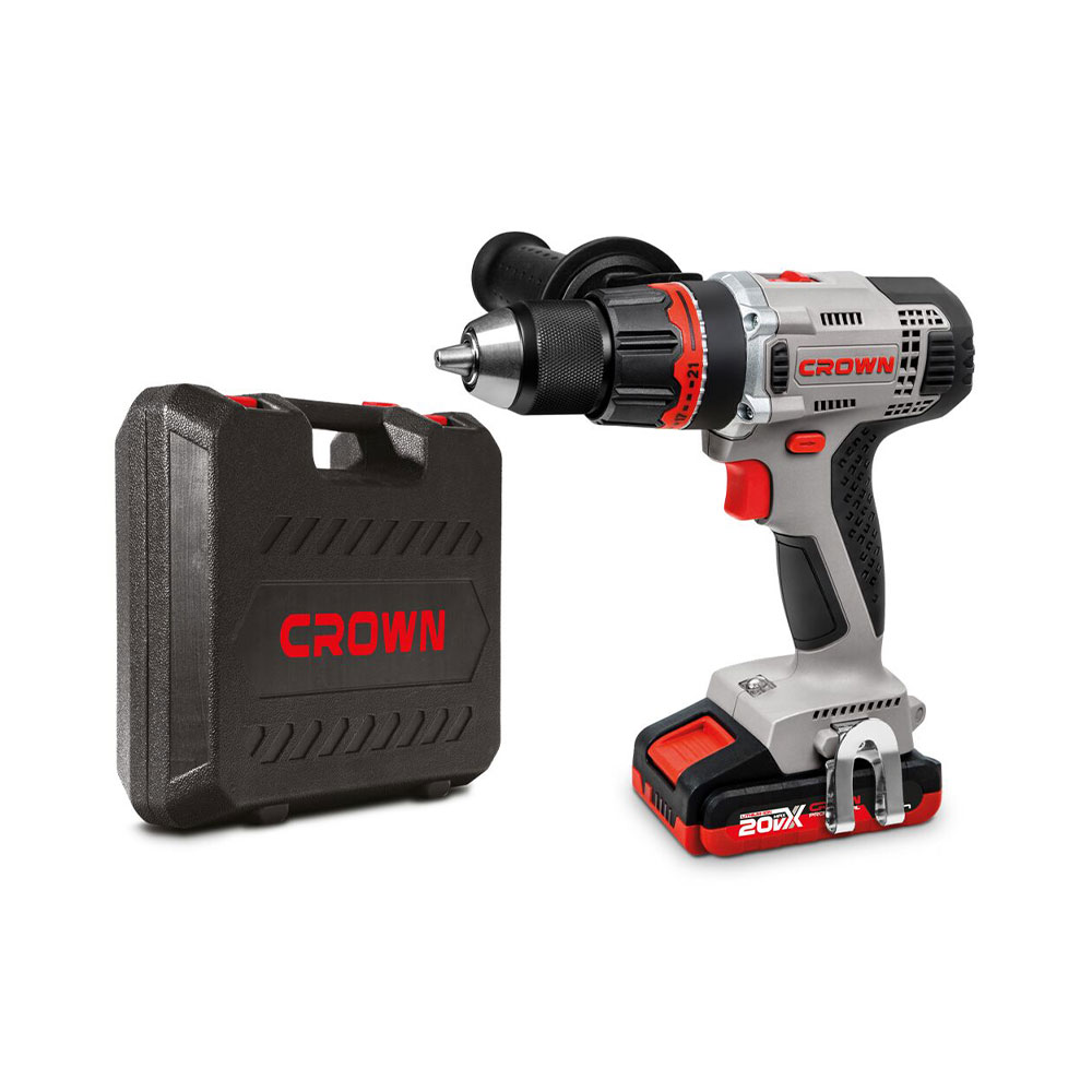 دریل پیچی گوشتی شارژی 13 میلی متر 20 ولت کرون CT21076HMX