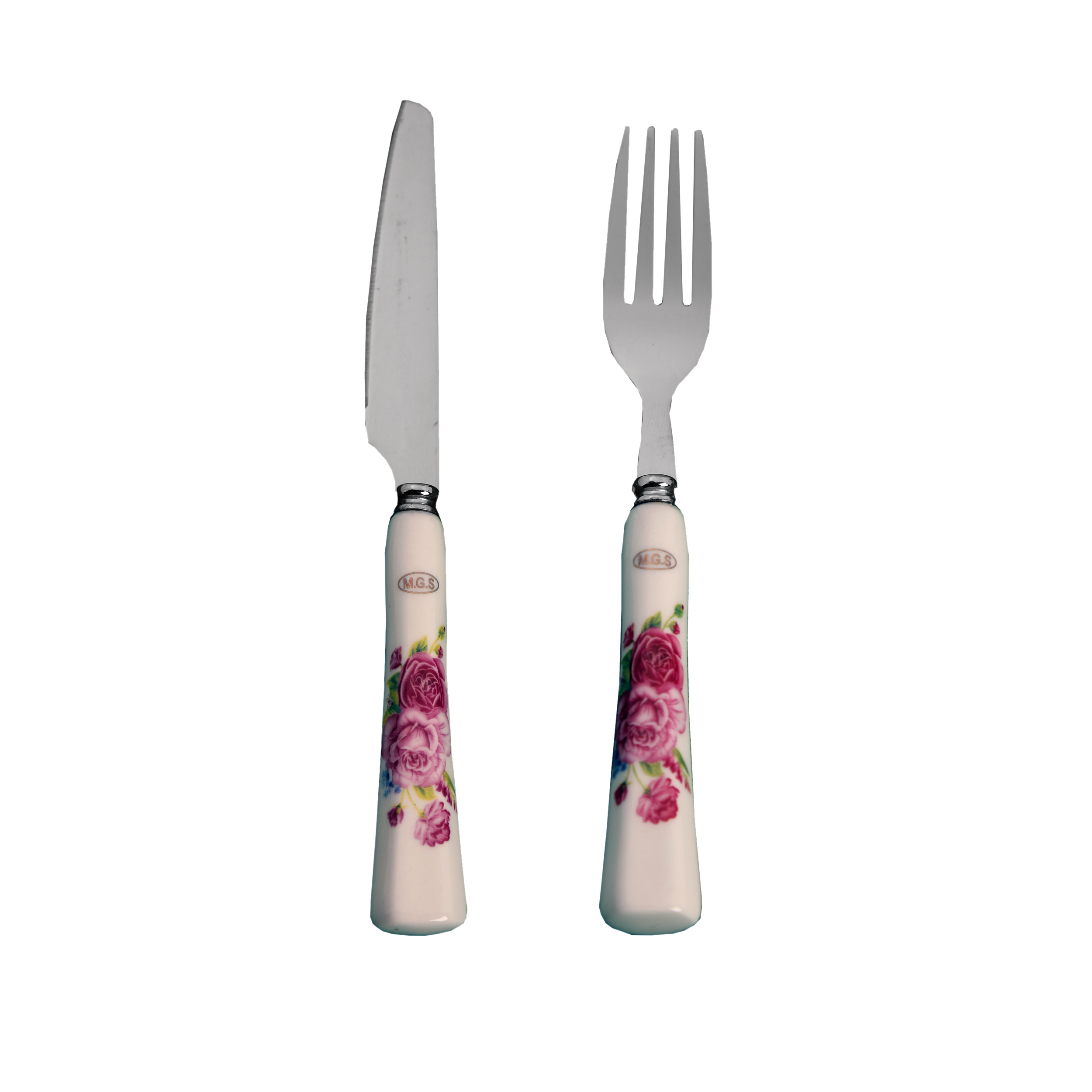 سرویس کارد و چنگال 12 پارچه ام.جی.اس طرح گل سرخ