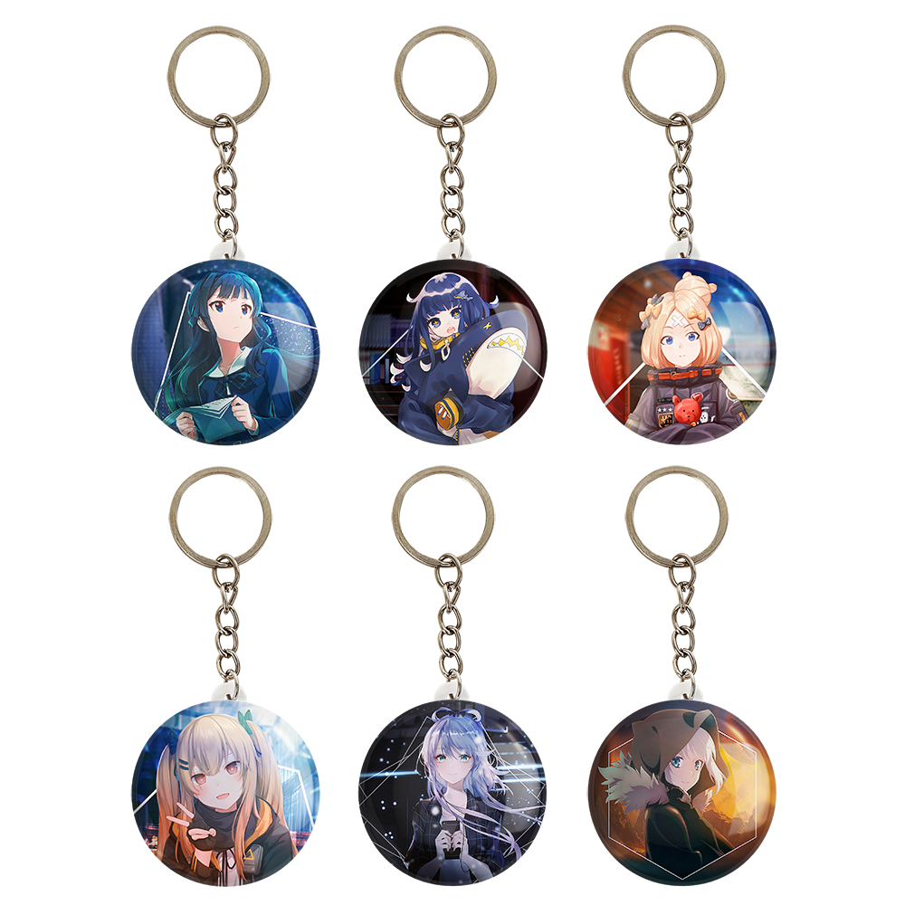 جاکلیدی خندالو مدل دختر انیمه ای کد 1005A مجموعه 6 عددی