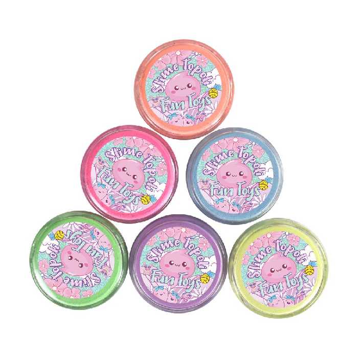 پودر رنگ اسلایم تپلی مدل پاستیلی بسته 6 عددی