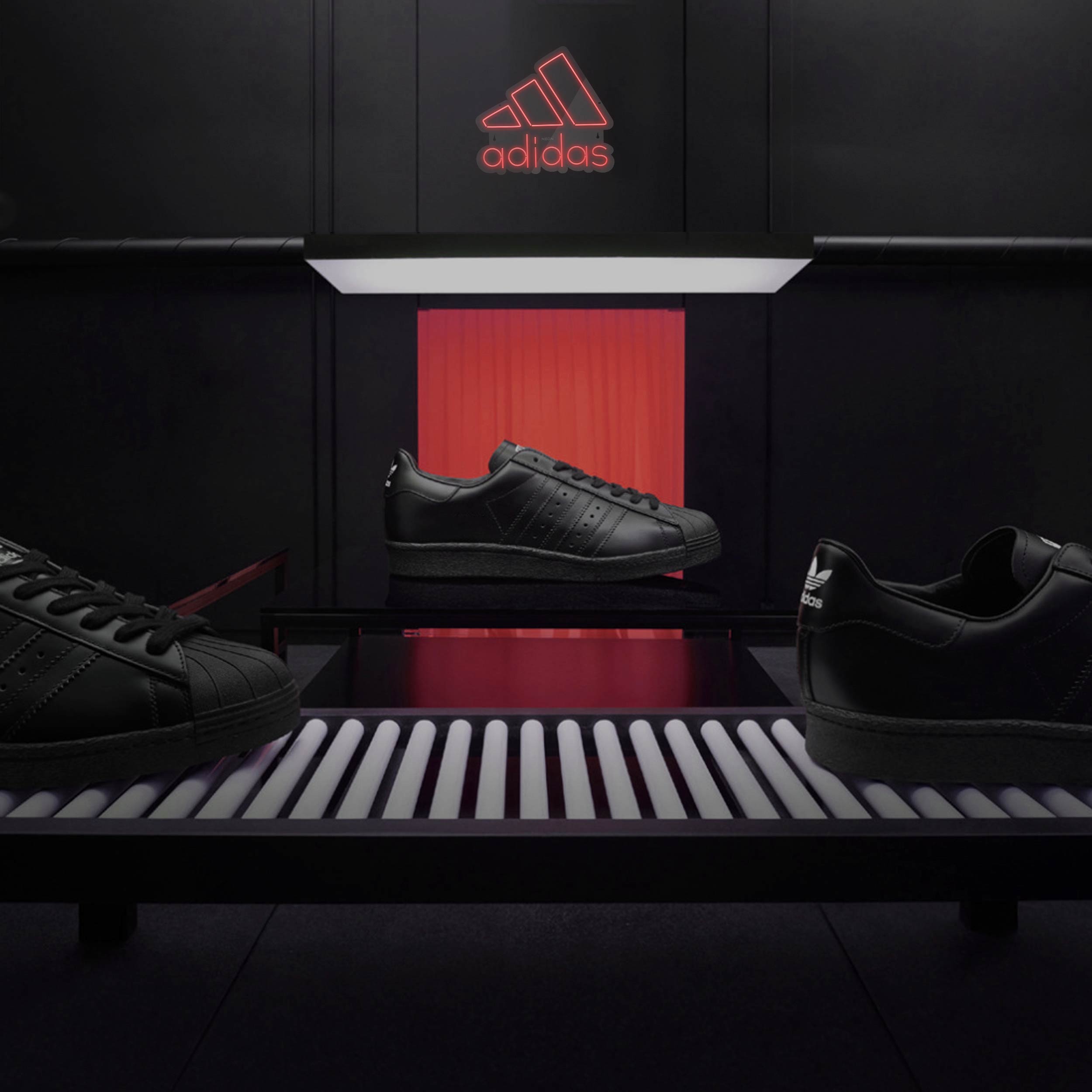 چراغ دیواری نئون دیزاین طرح Adidas-Text_RD