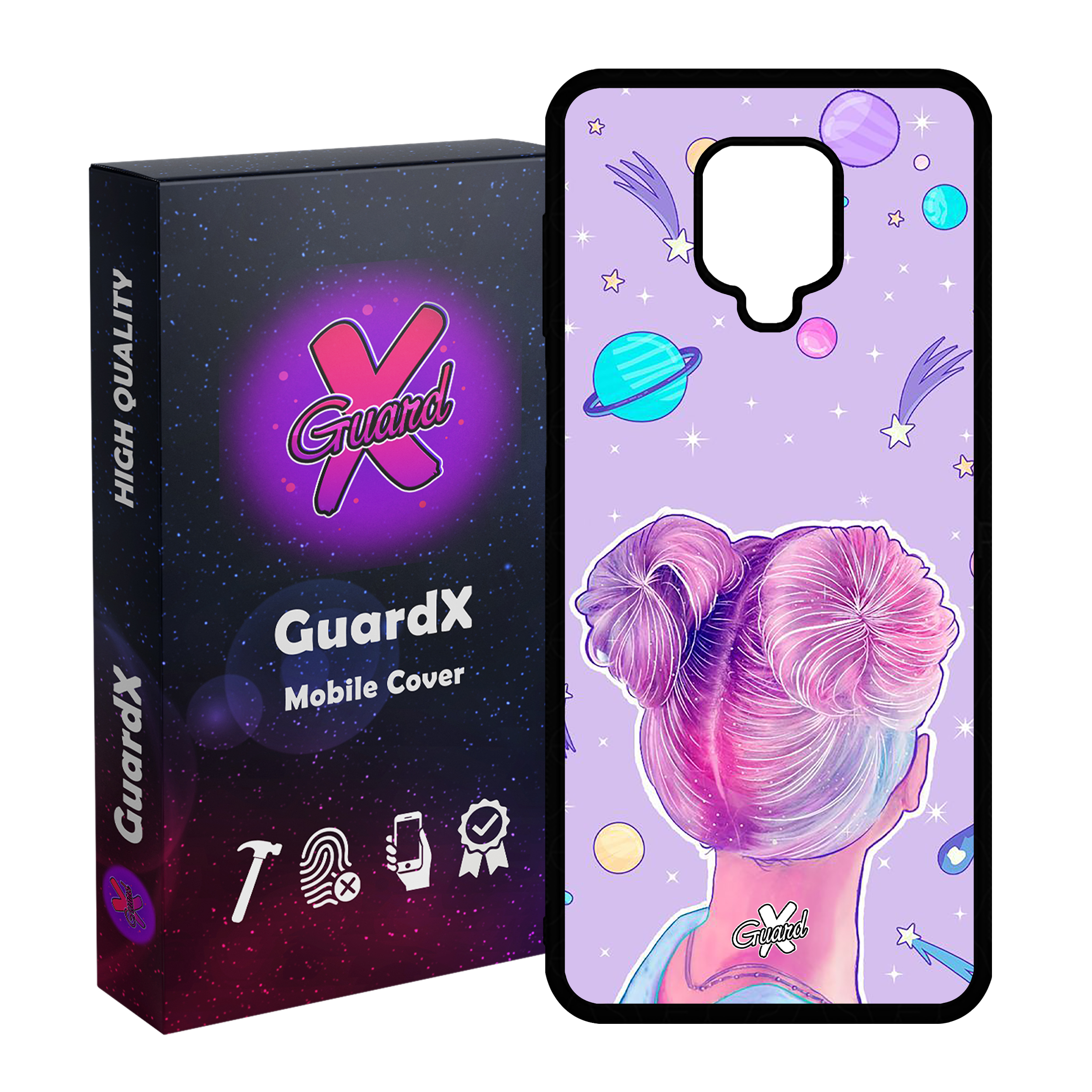 کاور گارد ایکس طرح Girl مدل Glass10112 مناسب برای گوشی موبایل شیائومی Redmi Note 9S / Note 9 Pro / Note 9 Pro Max
