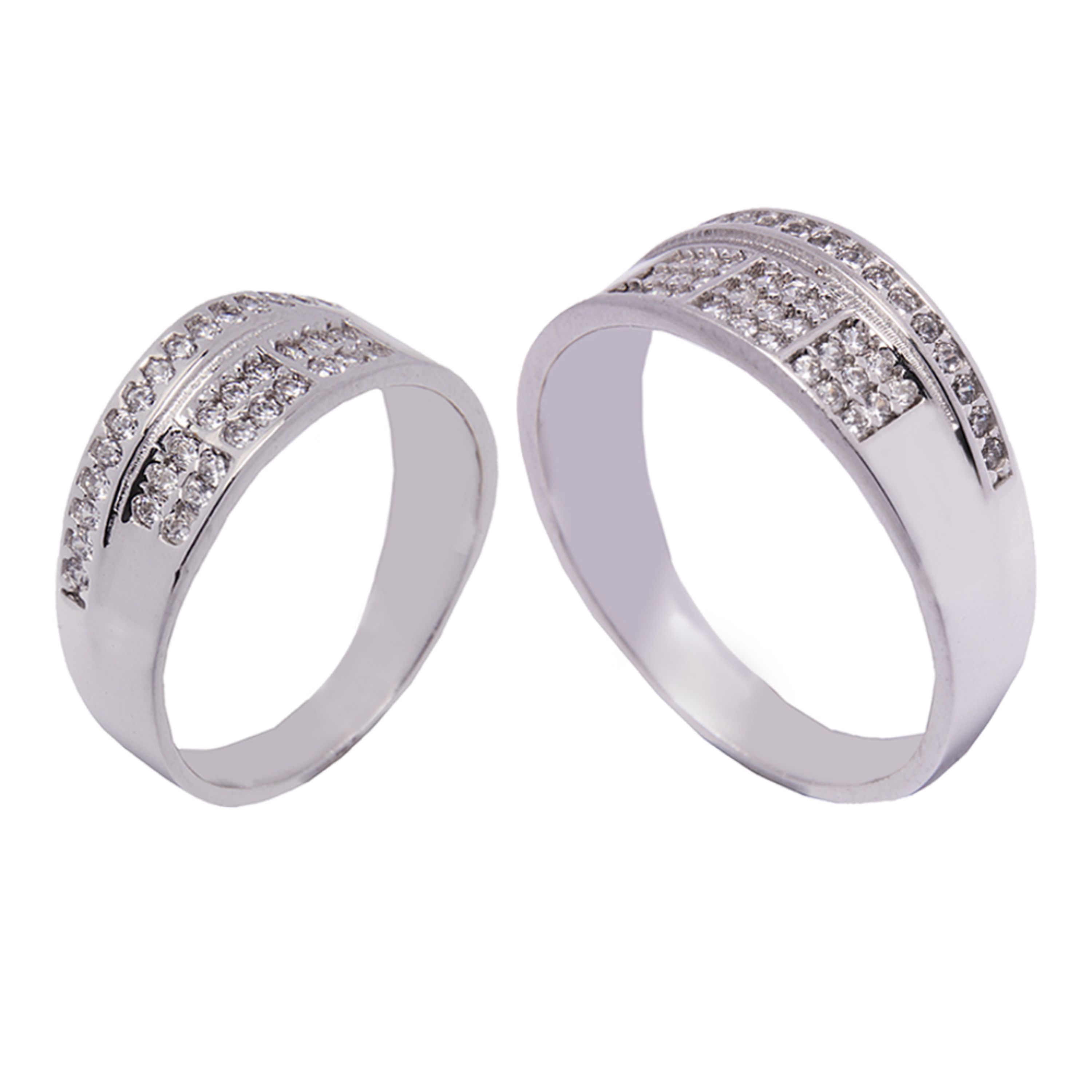 ست انگشتر نقره زنانه و مردانه کد  705