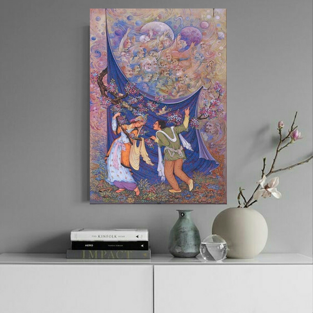 تابلو بوم طرح مینیاتور کد AR8220