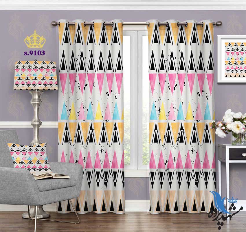 پرده پانچ فانتزی طرح نوک مداد کد S9103