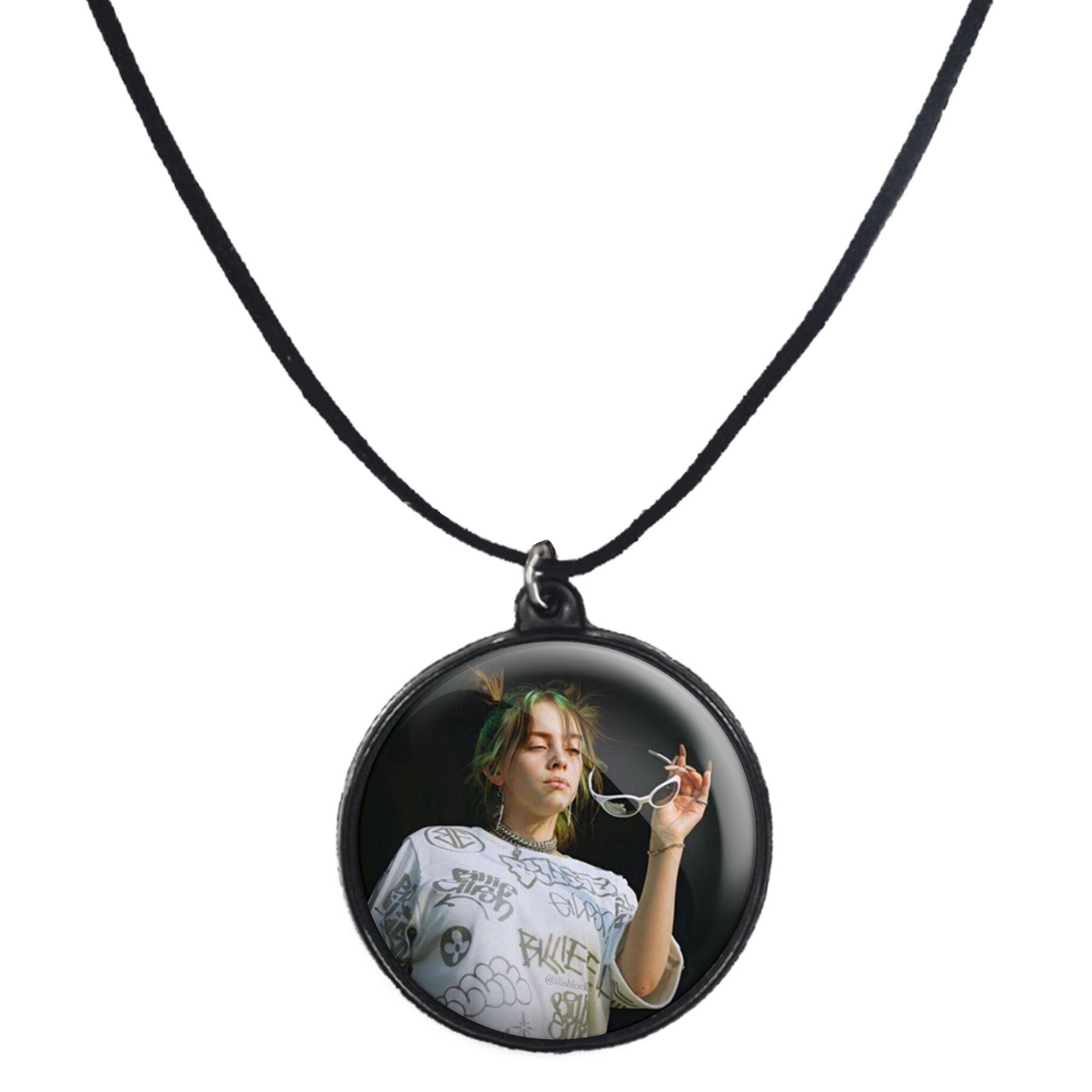 گردنبند پرمانه طرح billie eilish کد pmb.26304مدل دو طرفه