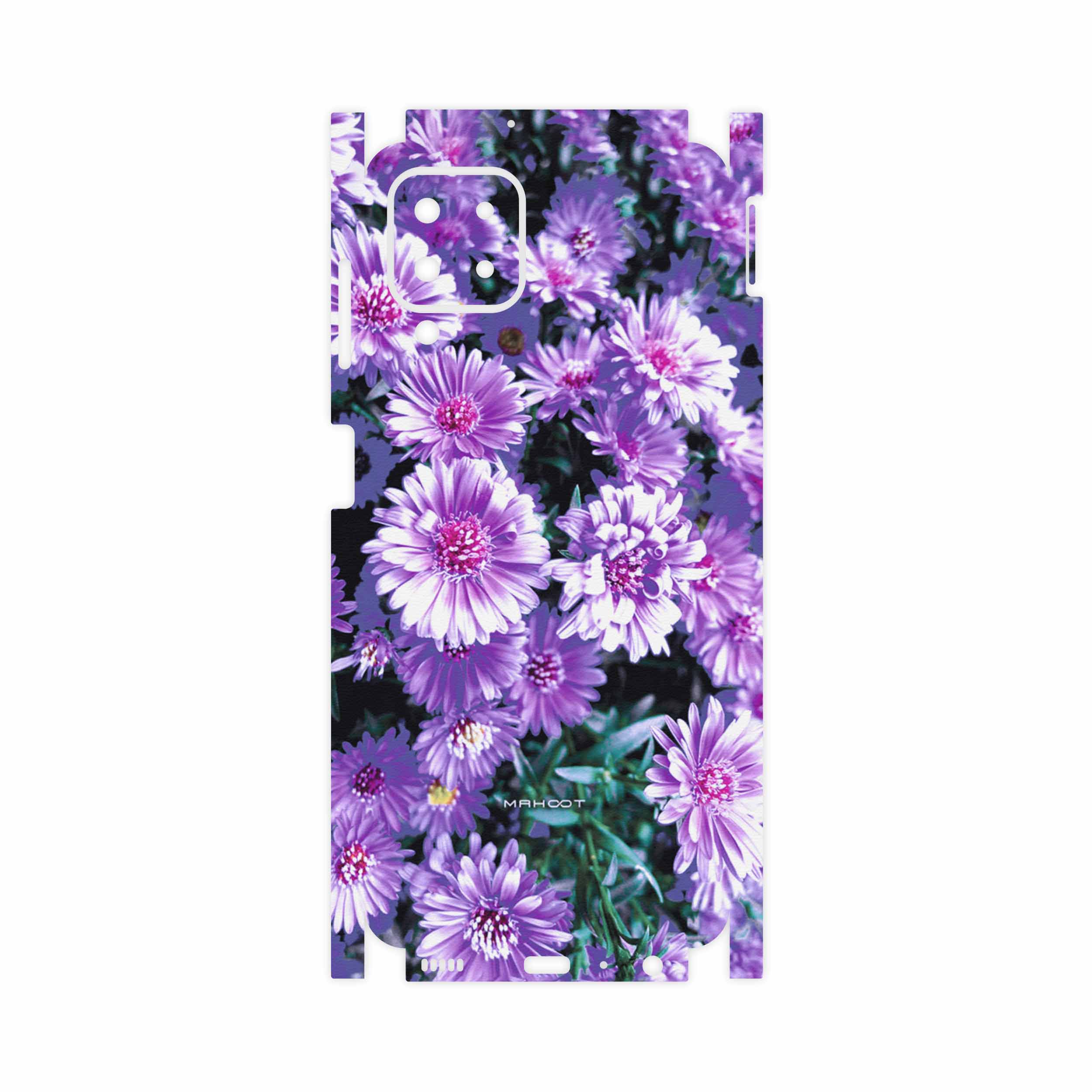 برچسب پوششی ماهوت مدل Purple-Flower-FullSkin مناسب برای گوشی موبایل سامسونگ Galaxy A22 4G