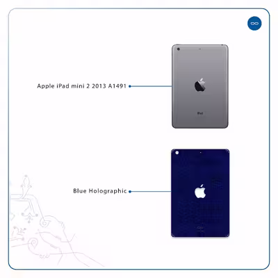 برچسب پوششی ماهوت مدل Blue-Holographic مناسب برای تبلت اپل iPad mini 2 2013 A1491