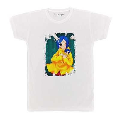 تی شرت بچگانه پرمانه طرح کورالین کد pmt.4781