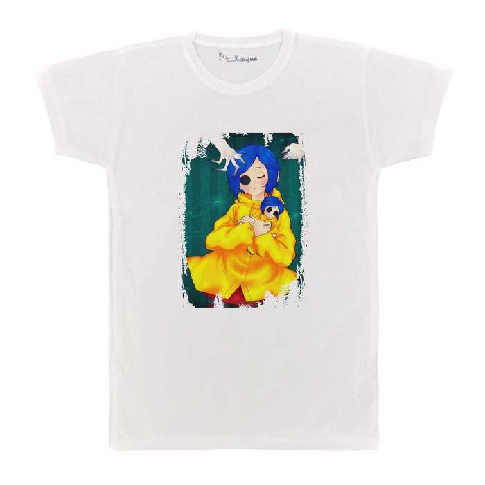 تی شرت بچگانه پرمانه طرح کورالین کد pmt.4781