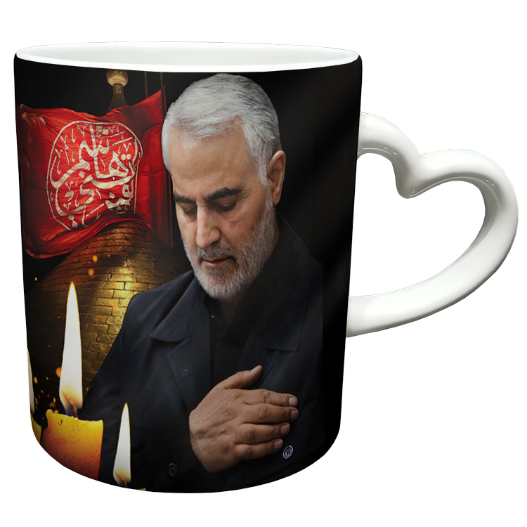 ماگ مدل دسته قلبی طرح سردار سلیمانی کد 90