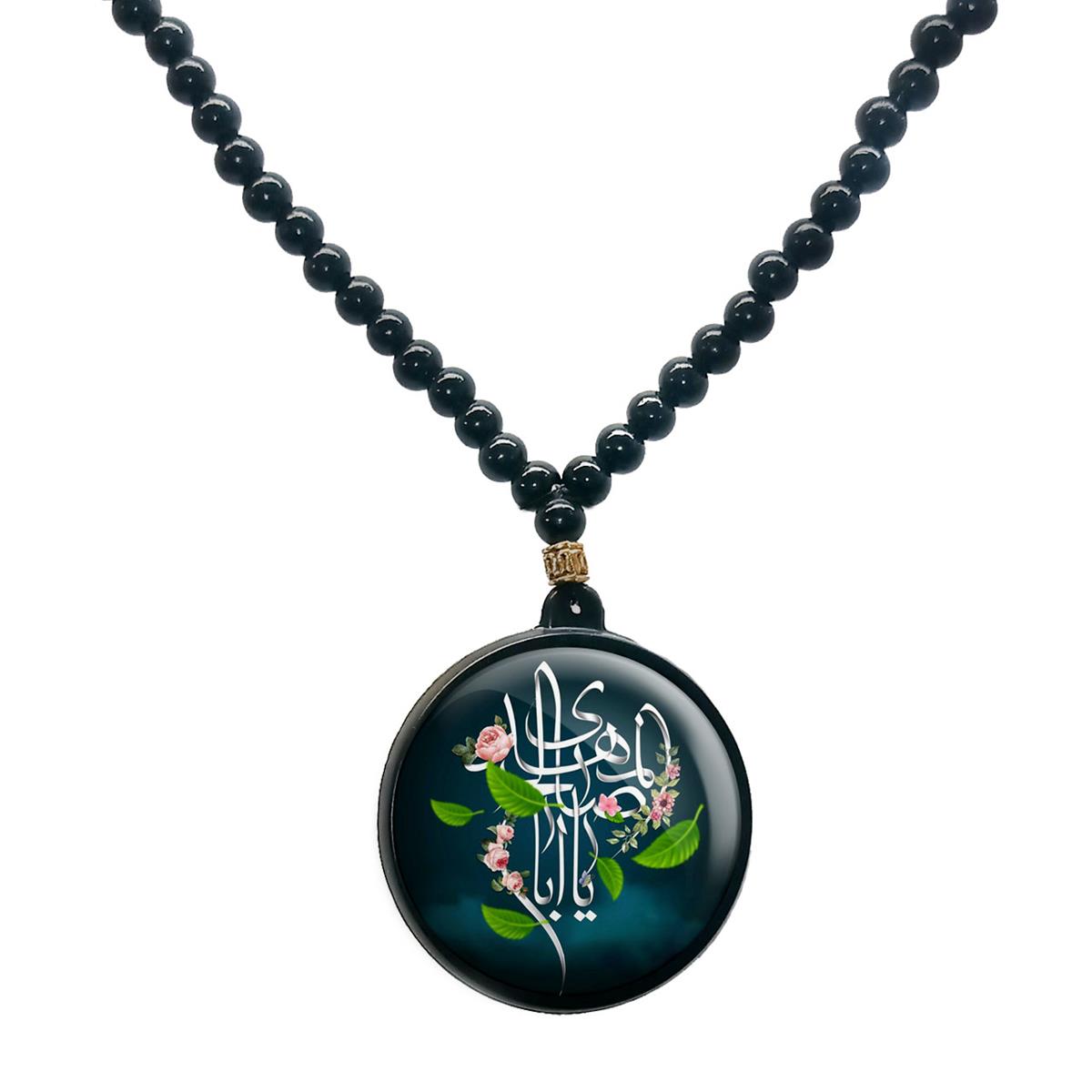 گردنبند پرمانه طرح امام زمان کد pmd.24224 مدل دو طرفه