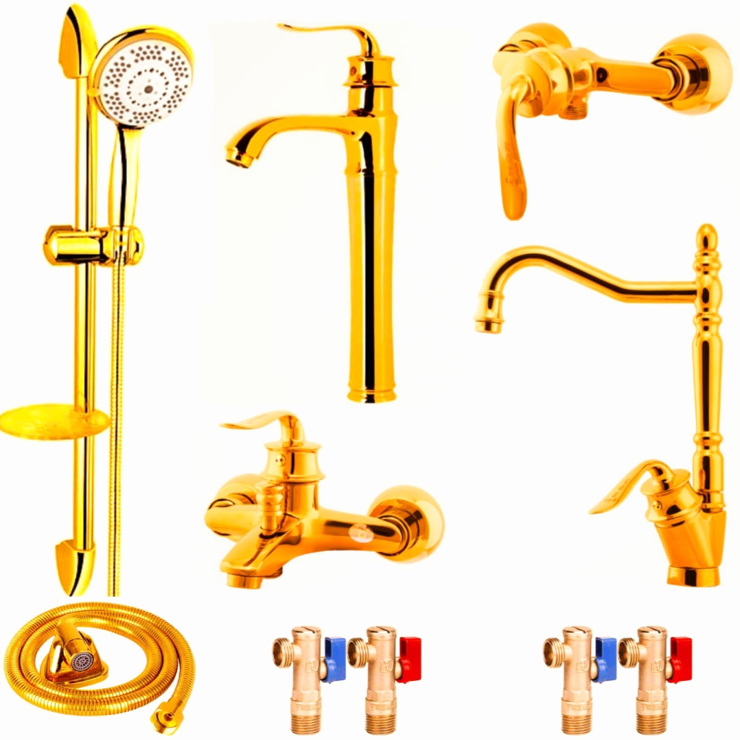 ست شیرآلات  شیرآلات رز مدل هلن پرو مجموعه 10 عددی