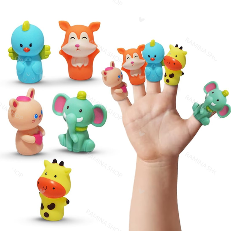 پوپت انگشتی کودک طرح حیوانات بسته 5 عددی