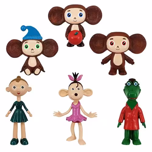 فیگور چیبوراشکا Cheburashka مجموعه 6 عددی